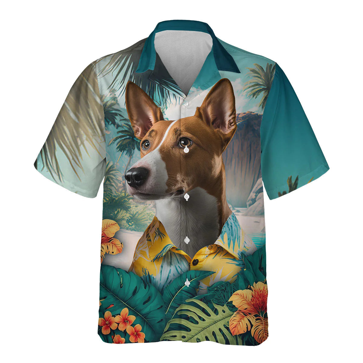 Basenji AI - 3D Tropical Hawaiian Shirt