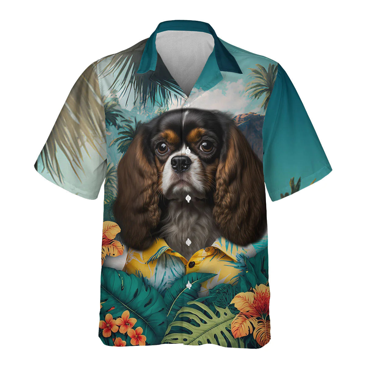 Cavalier King Charles Spaniel AI - 3D Tropical Hawaiian Shirt