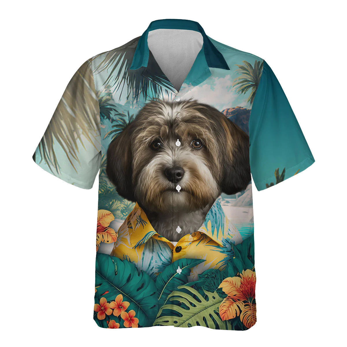 Tibetan Terrier - 3D Tropical Hawaiian Shirt