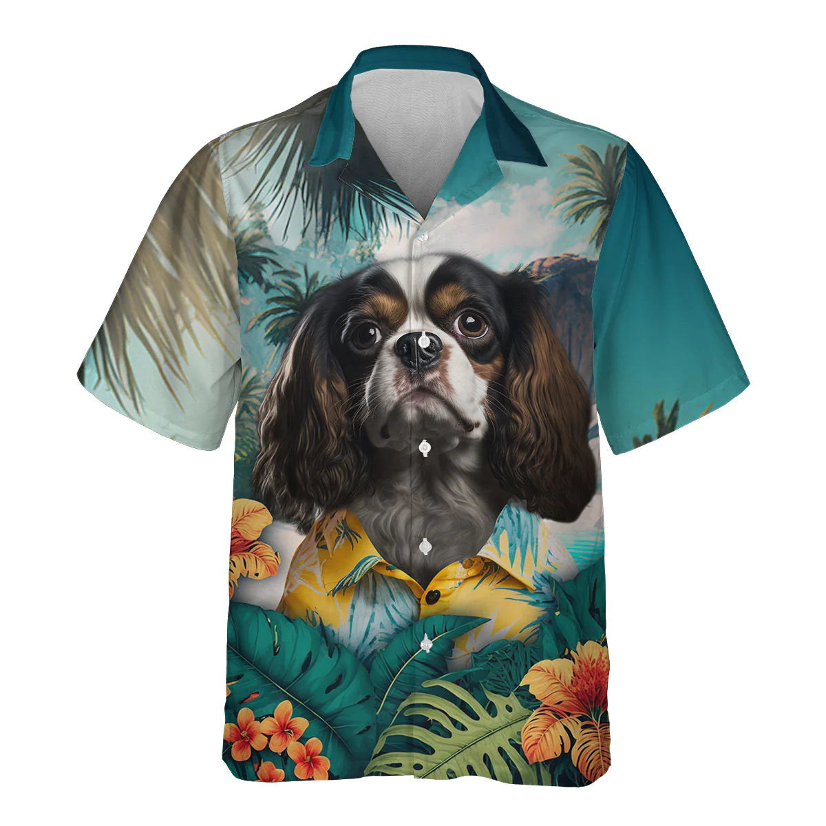 Cavalier King Charles Spaniel 2 AI - 3D Tropical Hawaiian Shirt