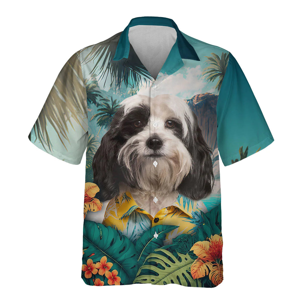 Tibetan Terrier - 3D Tropical Hawaiian Shirt