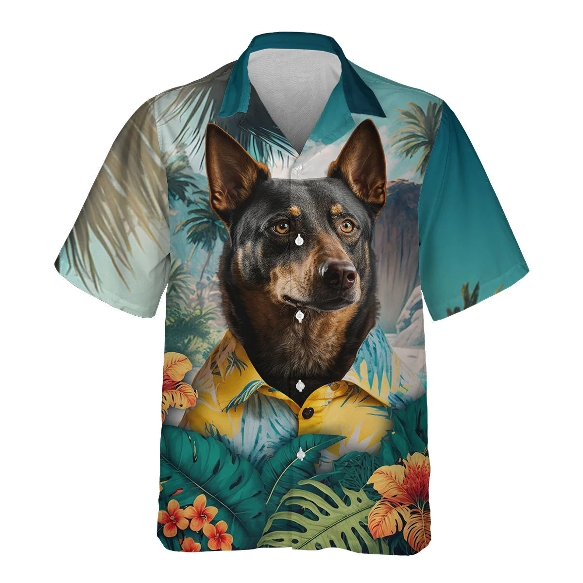 Australian Kelpie 1 AI - 3D Tropical Hawaiian Shirt