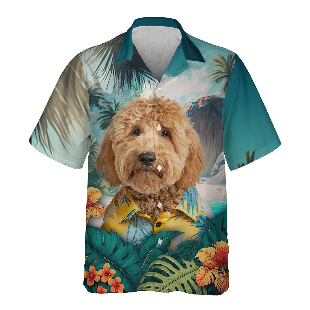 Goldendoodle - 3D Tropical Hawaiian Shirt