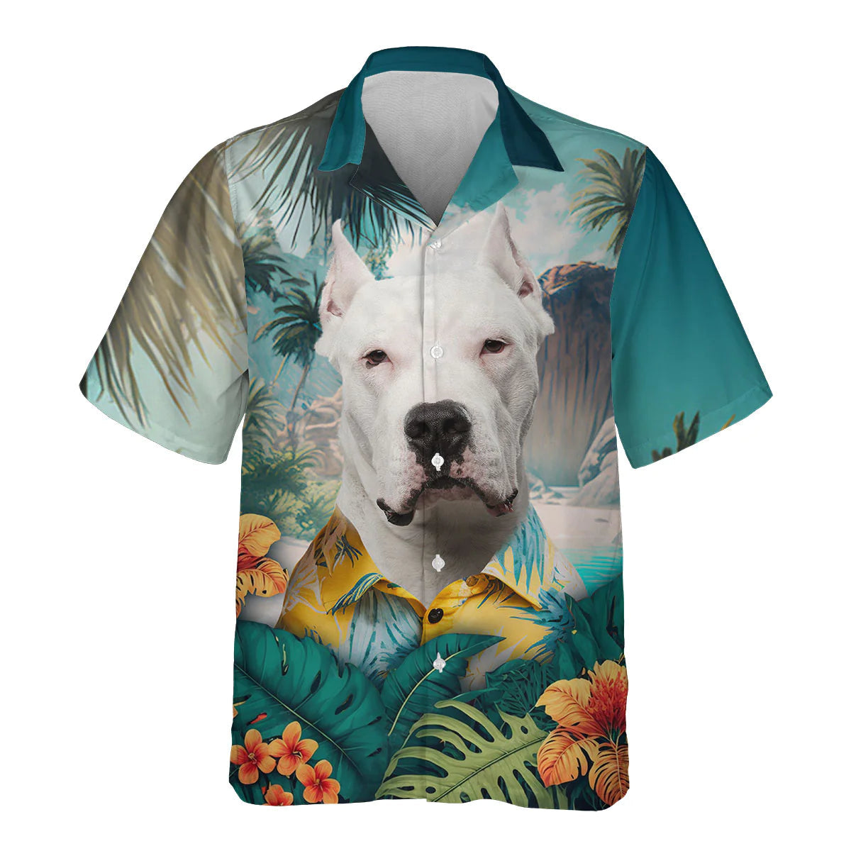 Dogo Argentino - 3D Tropical Hawaiian Shirt