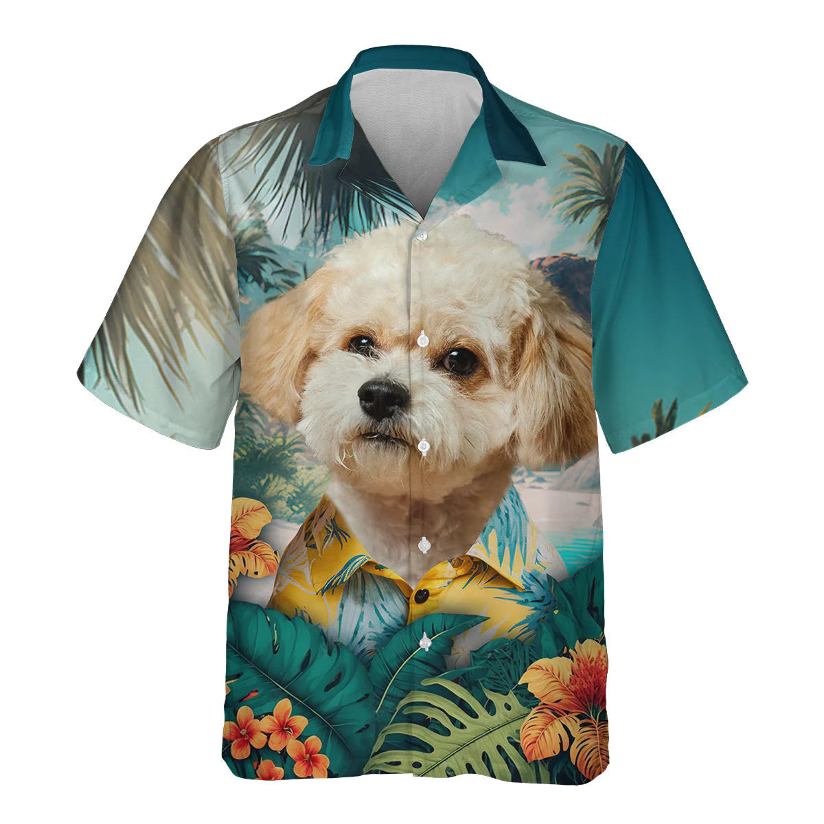 Maltipoo - 3D Tropical Hawaiian Shirt