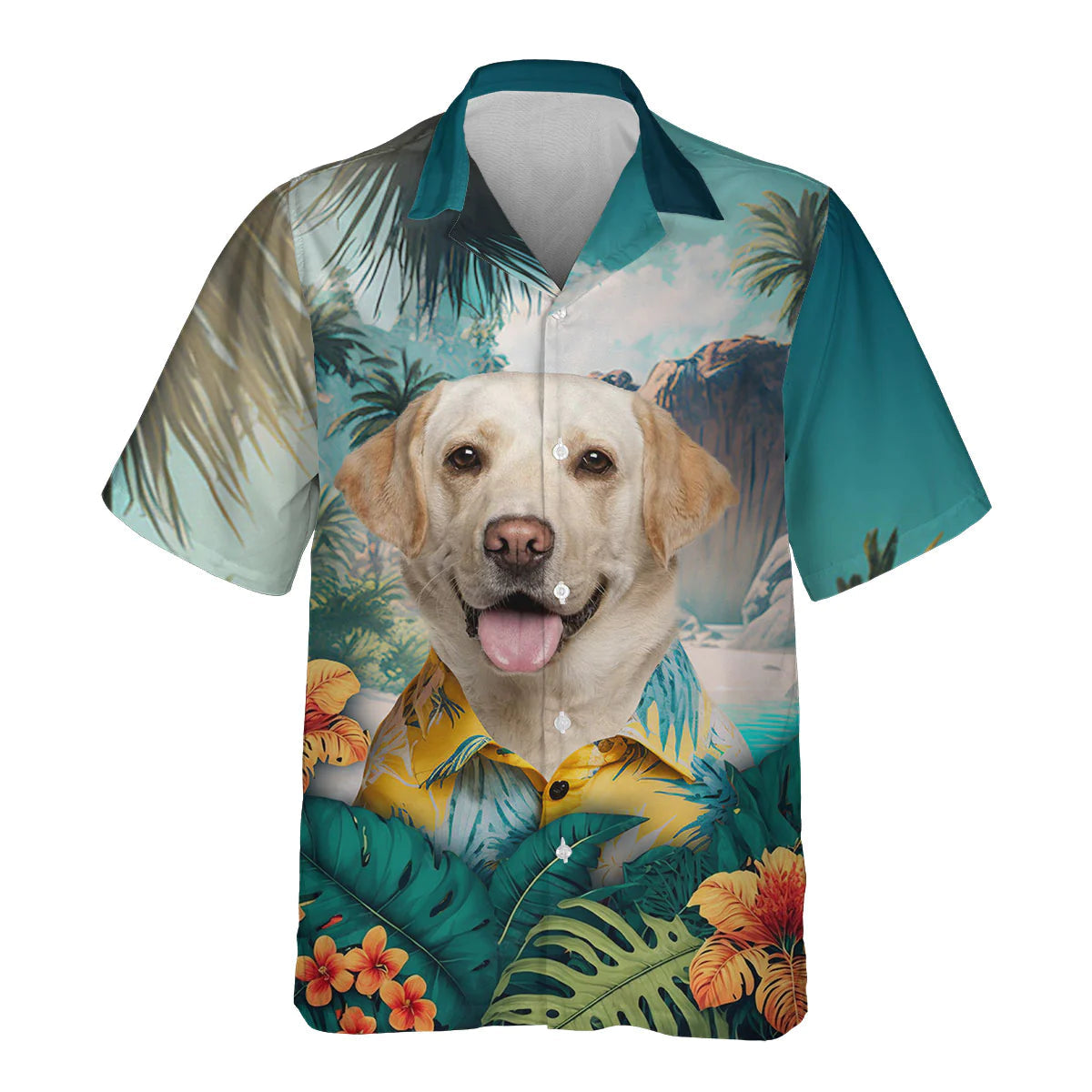 Labrador Retriever - 3D Tropical Hawaiian Shirt