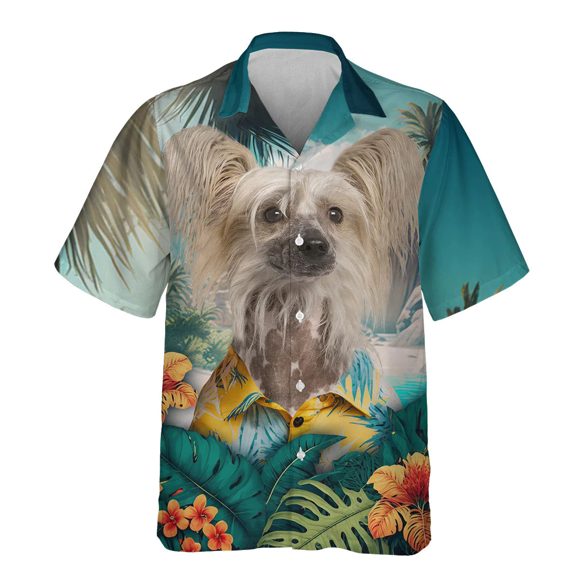 Chinese Crested - 3D Tropical Hawaiian Shirt