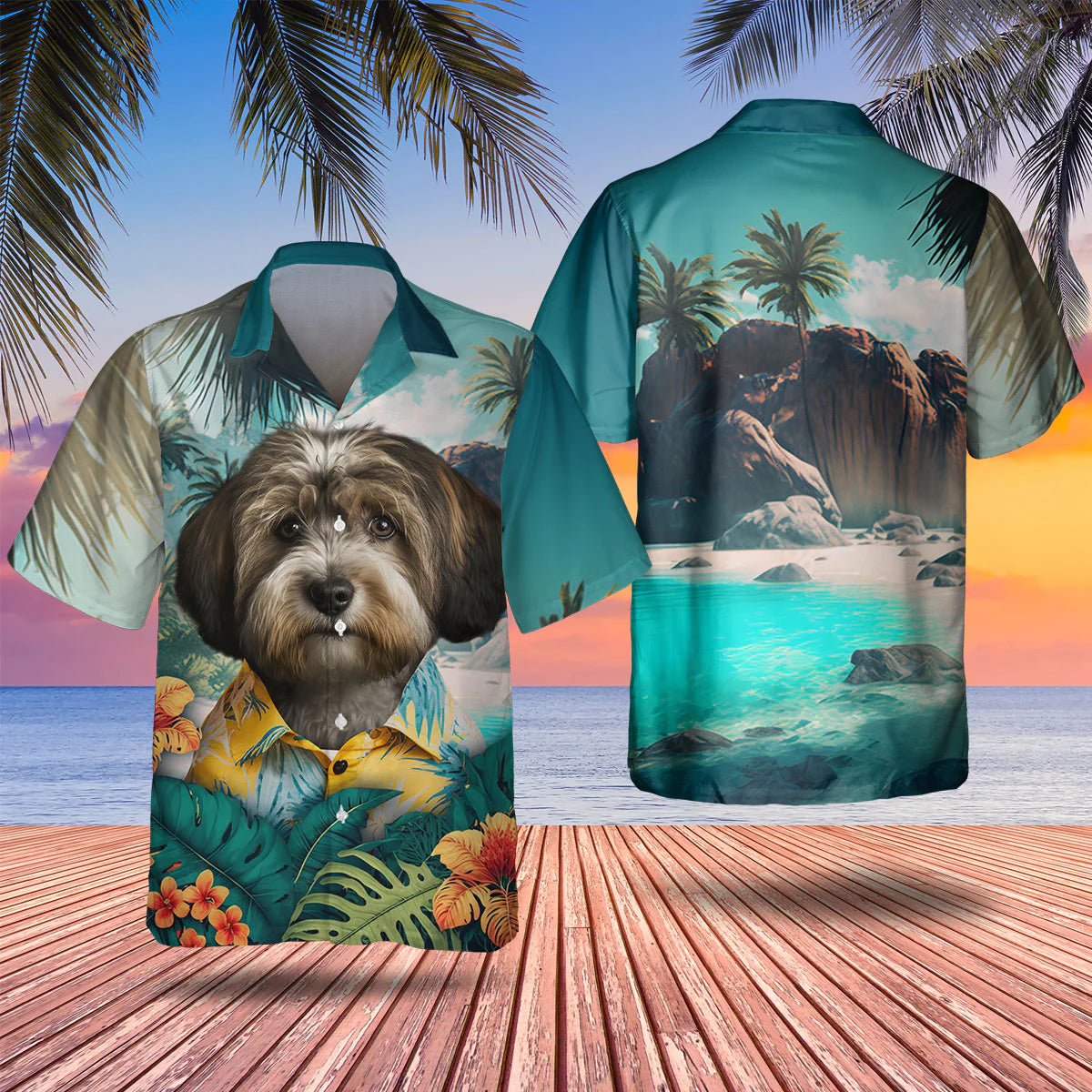 Tibetan Terrier - 3D Tropical Hawaiian Shirt