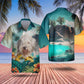 Old English Sheepdog - 3D Tropical Hawaiian Shirt