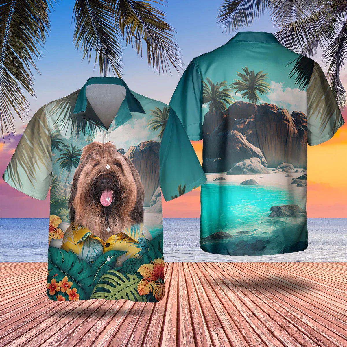 Briard - 3D Tropical Hawaiian Shirt