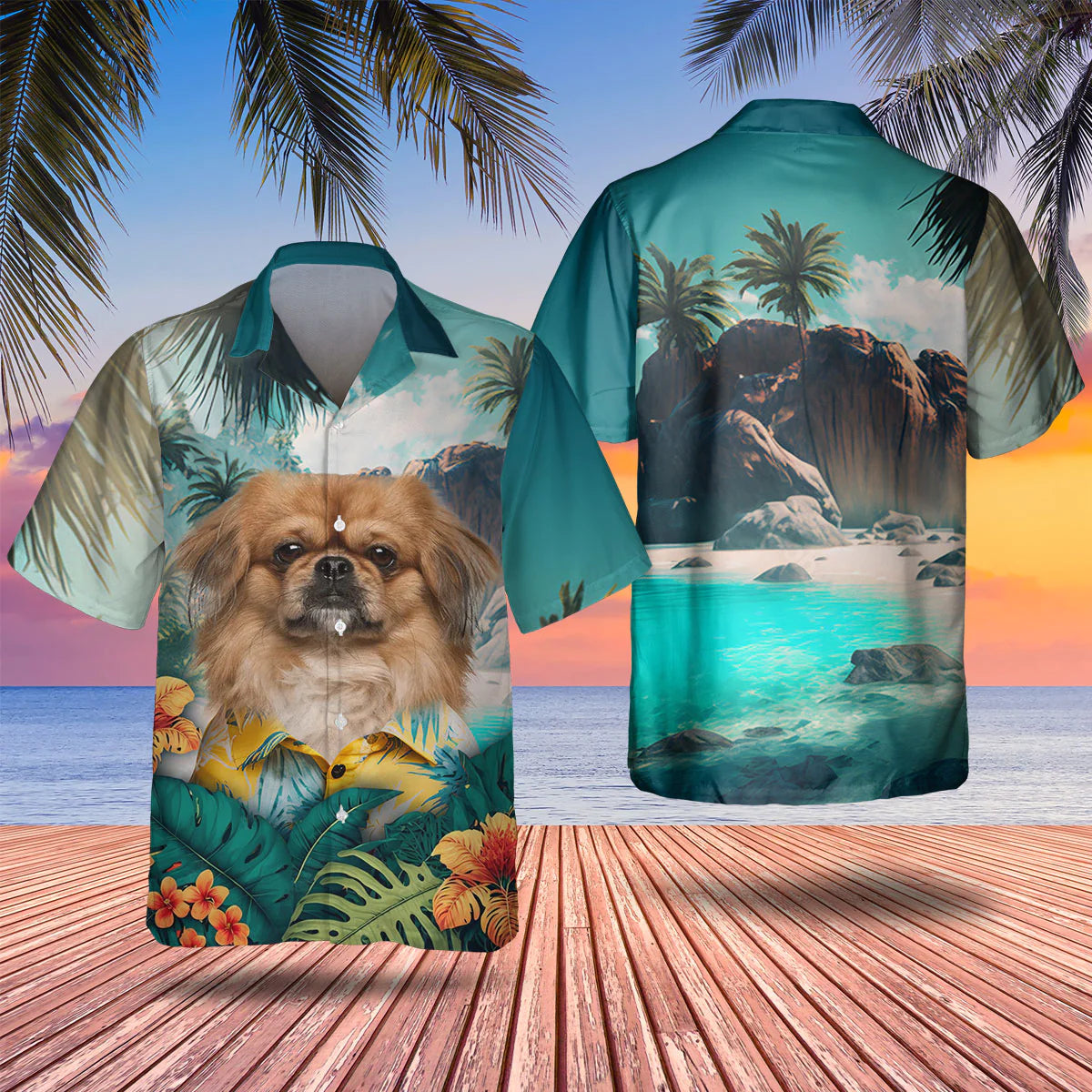 Pekingese - 3D Tropical Hawaiian Shirt