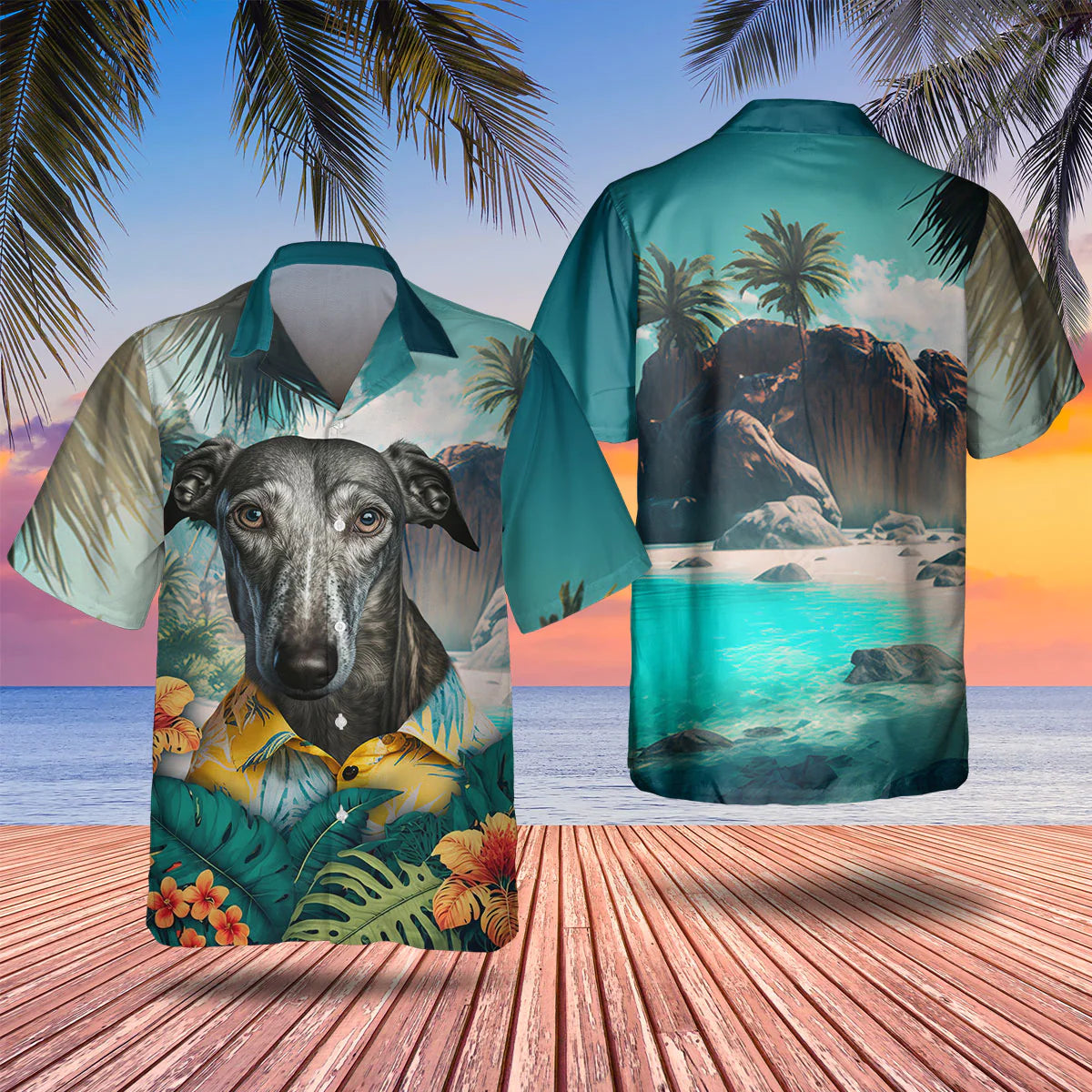 Greyhound - 3D Tropical Hawaiian Shirt