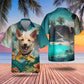 Carolina Dog AI - 3D Tropical Hawaiian Shirt