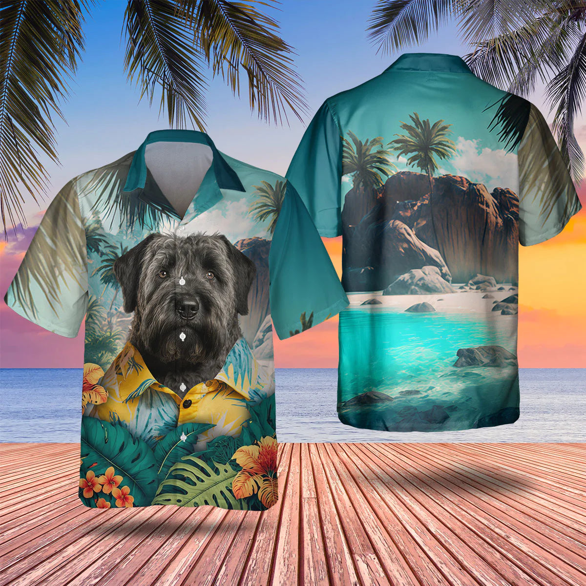 Bouvier des Flandres AI - 3D Tropical Hawaiian Shirt