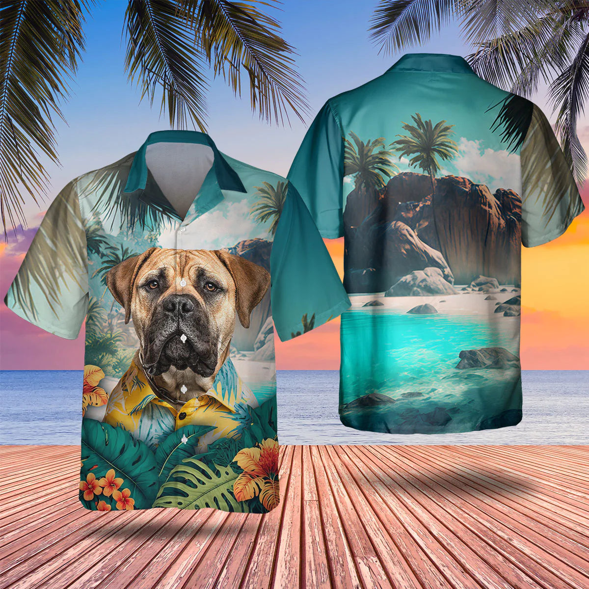 Mastiff - 3D Tropical Hawaiian Shirt