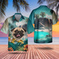 Pug - 3D Tropical Hawaiian Shirt