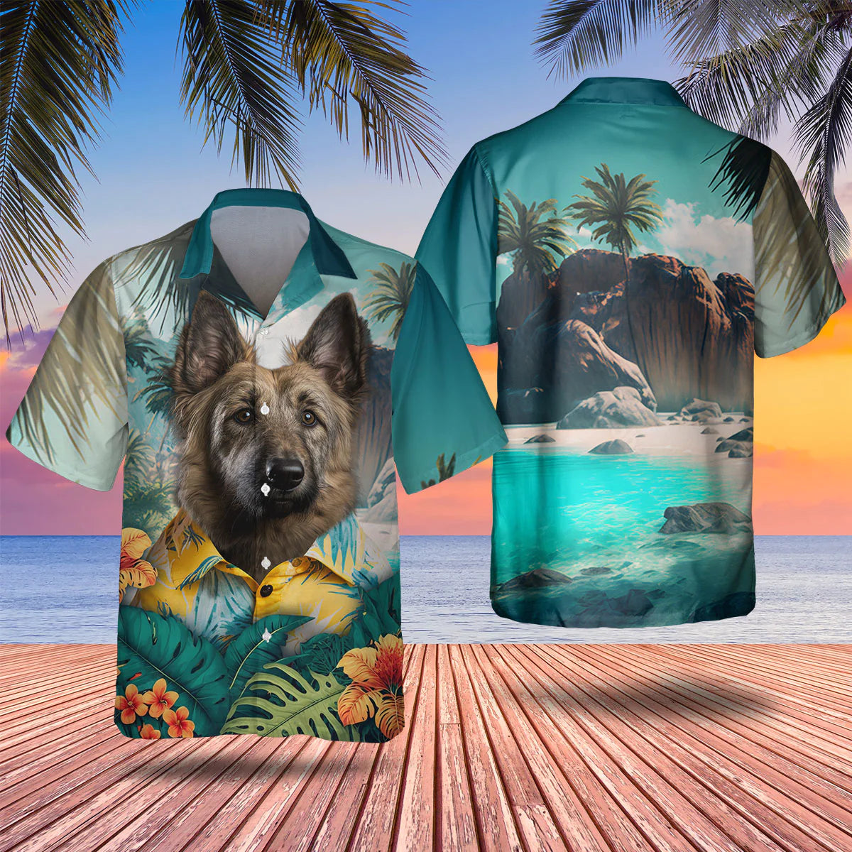 Berger Picard AI - 3D Tropical Hawaiian Shirt