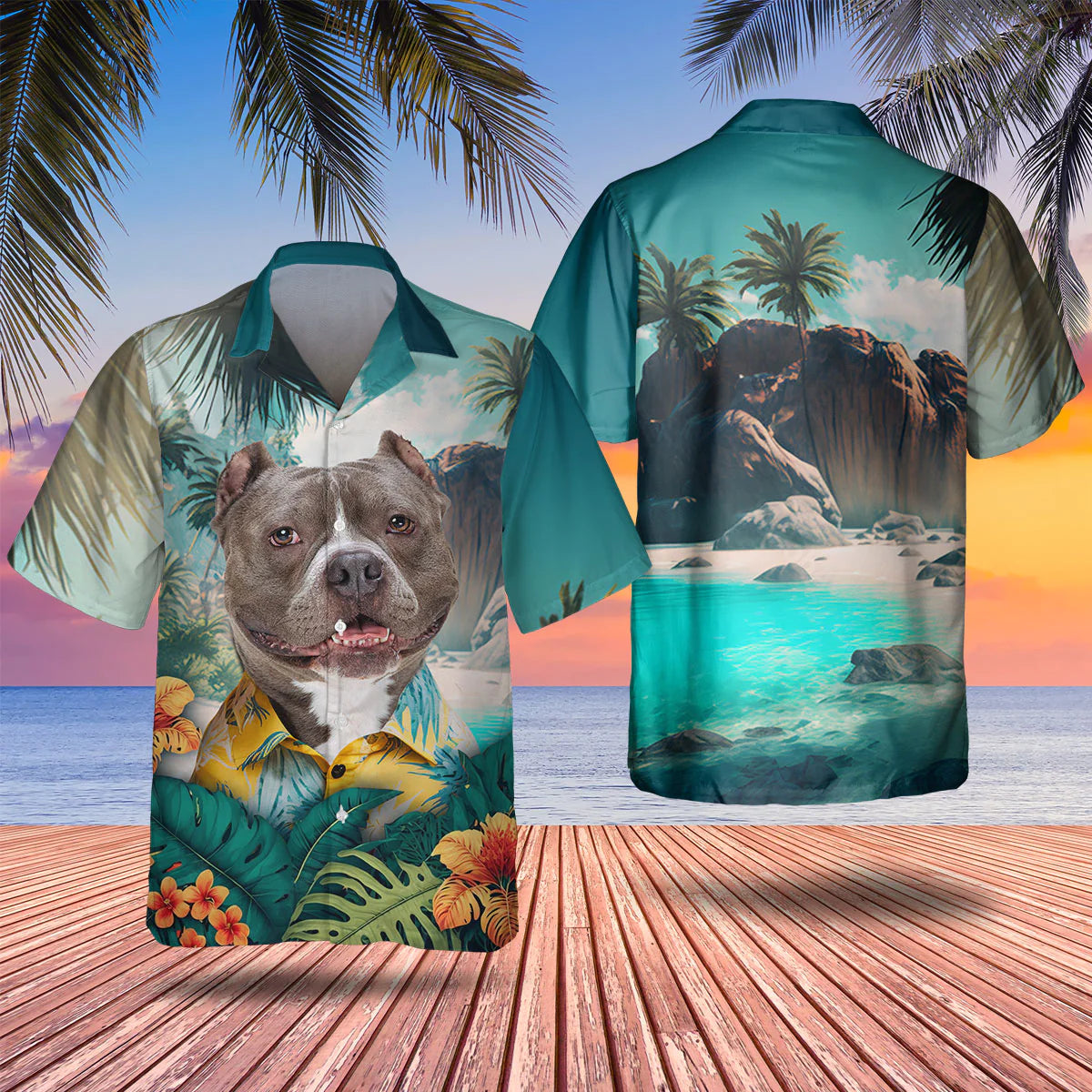 American Bully - 3D Tropical Hawaiian Shirt