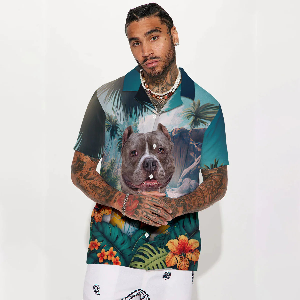 American Bully - 3D Tropical Hawaiian Shirt