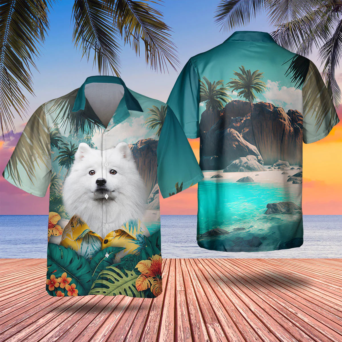 American Eskimo - 3D Tropical Hawaiian Shirt