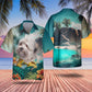 Little lion dog - 3D Tropical Hawaiian Shirt