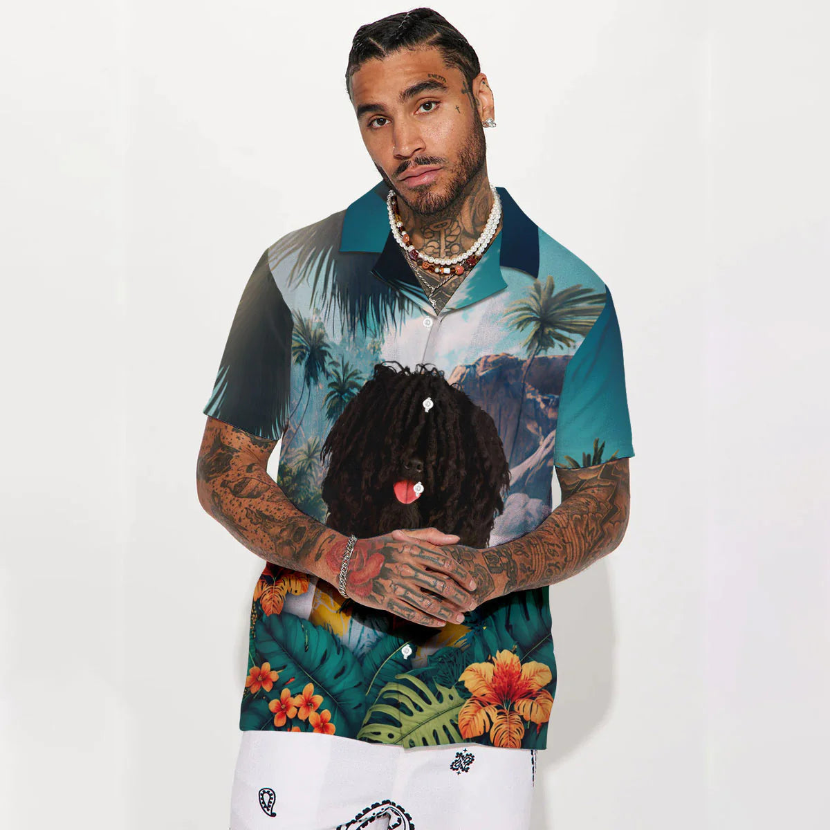 Puli Dog - 3D Tropical Hawaiian Shirt