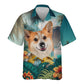 Pembroke Welsh Corgi - 3D Tropical Hawaiian Shirt