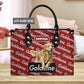 Goldeme Cute Golden White And Red Leather Bag