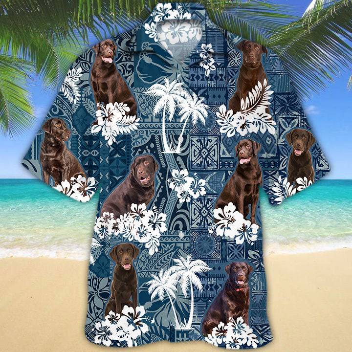 Chocolate Labrador Hawaiian Shirt TD01