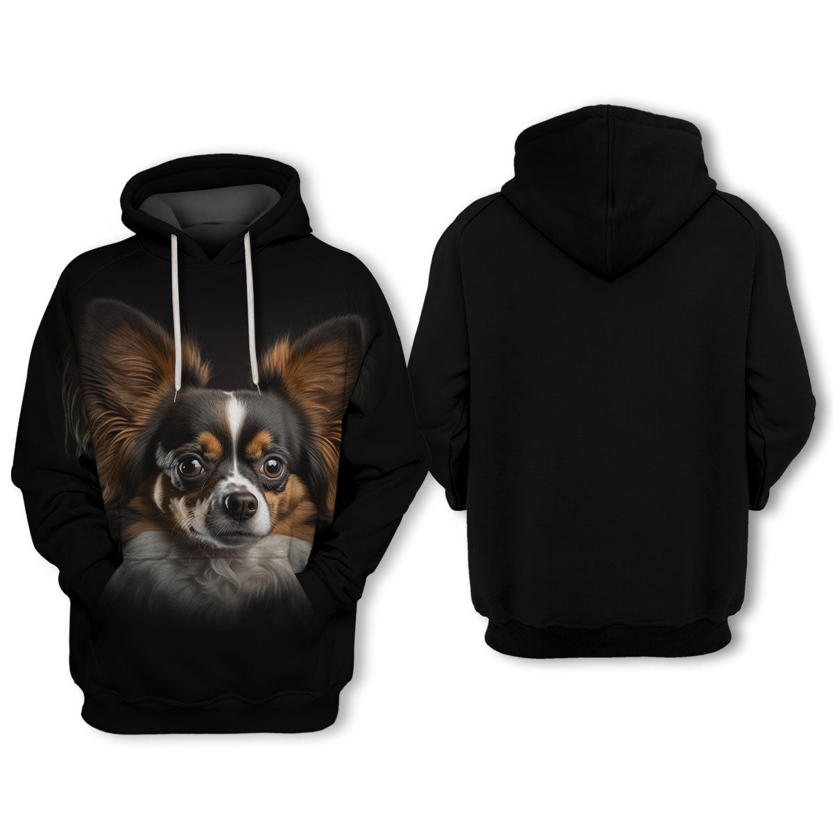 Papillon Dog - Unisex 3D Graphic Hoodie