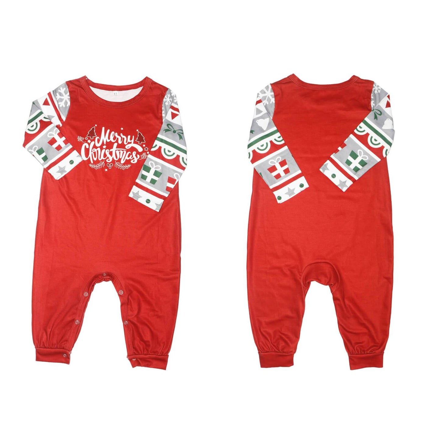 Merry Christmas Cartoon Pattern Design Family Matching Pajamas Set