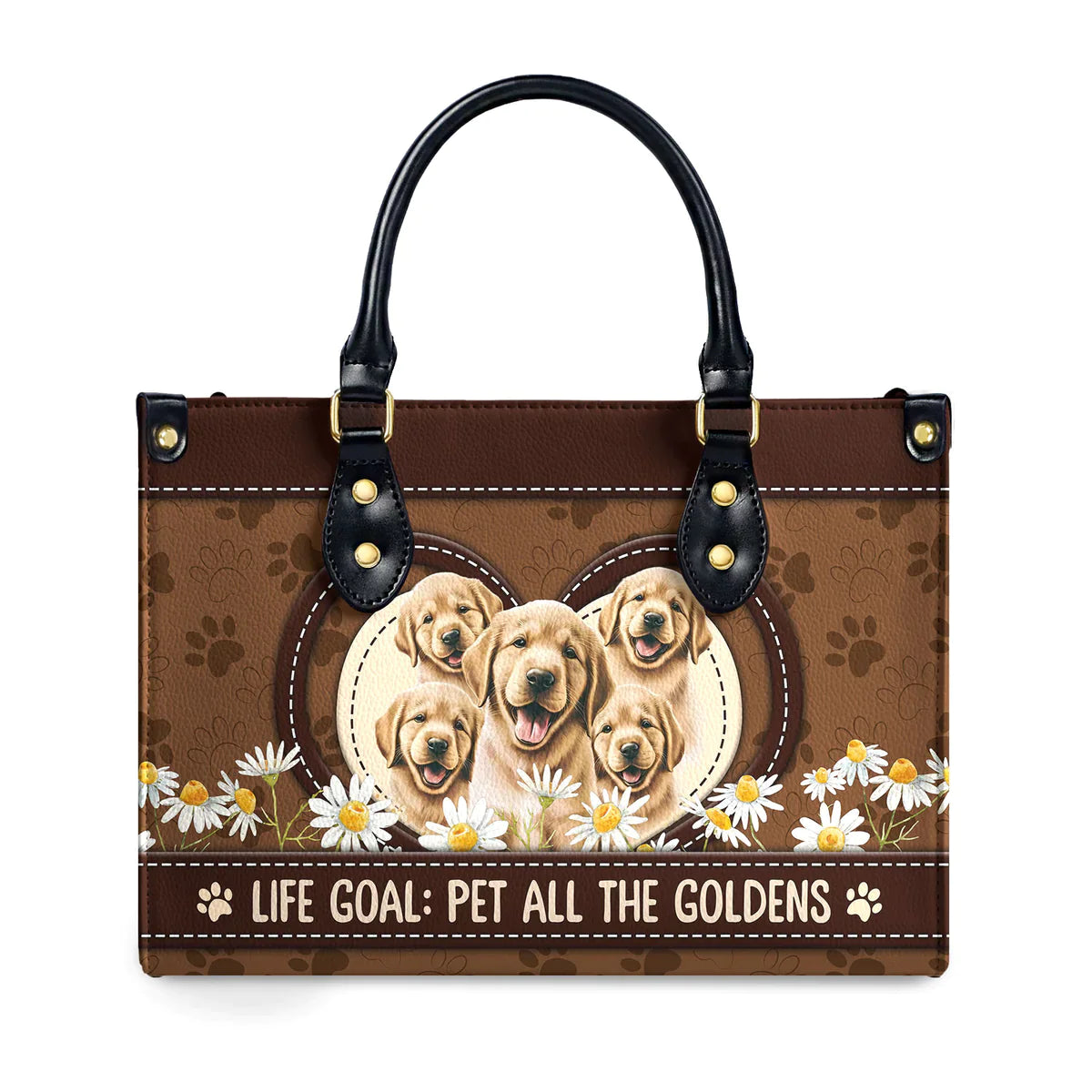 Life Goal Pet All The Goldens Leather Bag
