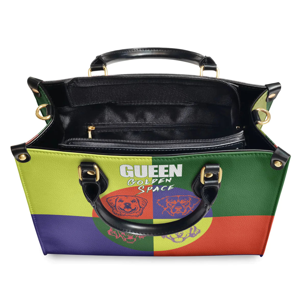Gueen Golden Space Leather Bag