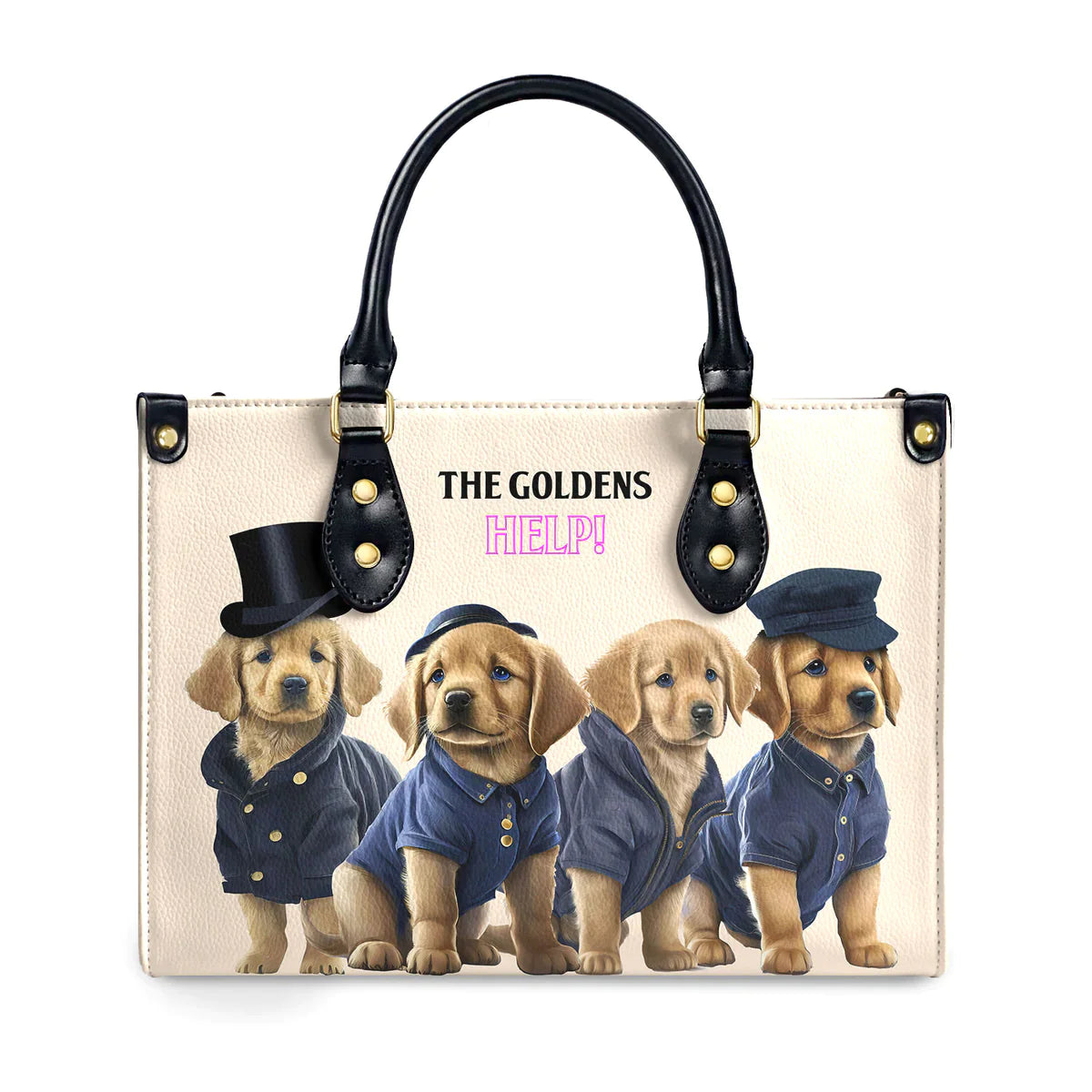 The Goldens In Blue Leather Bag