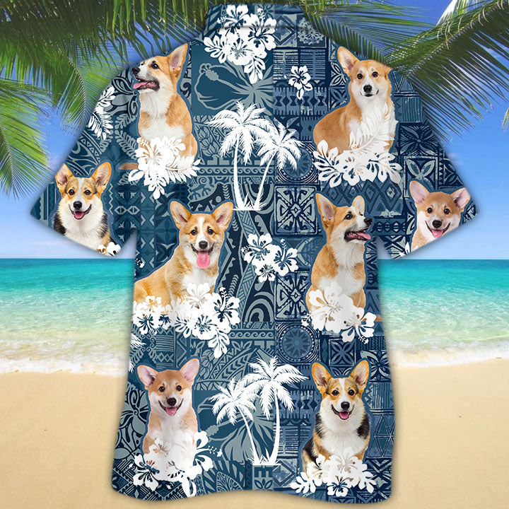 Corgi Hawaiian Shirt TD01