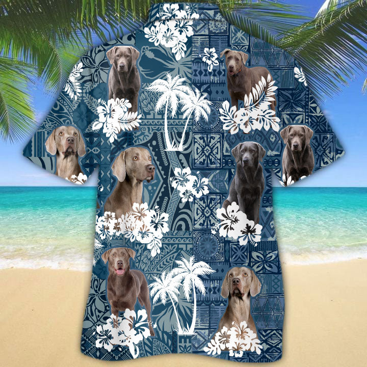 Silver Labrador Hawaiian Shirt TD01