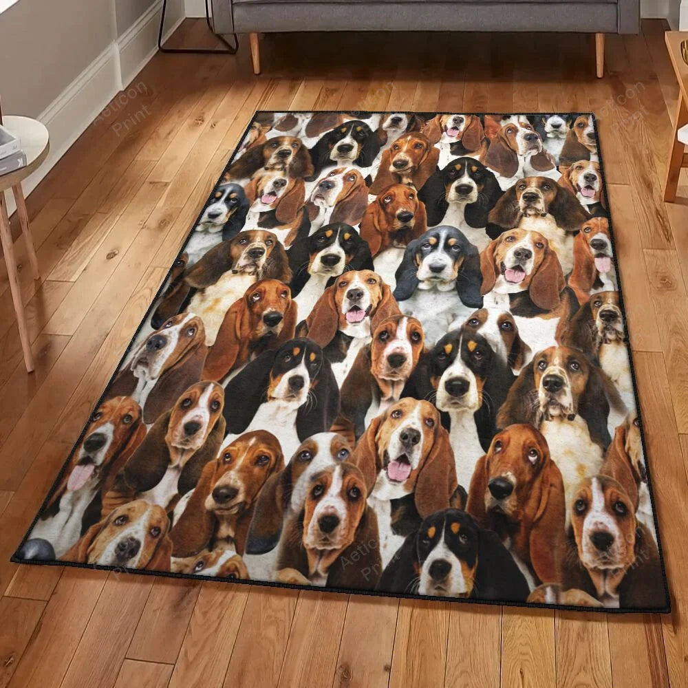 Basset Hound Area Rug