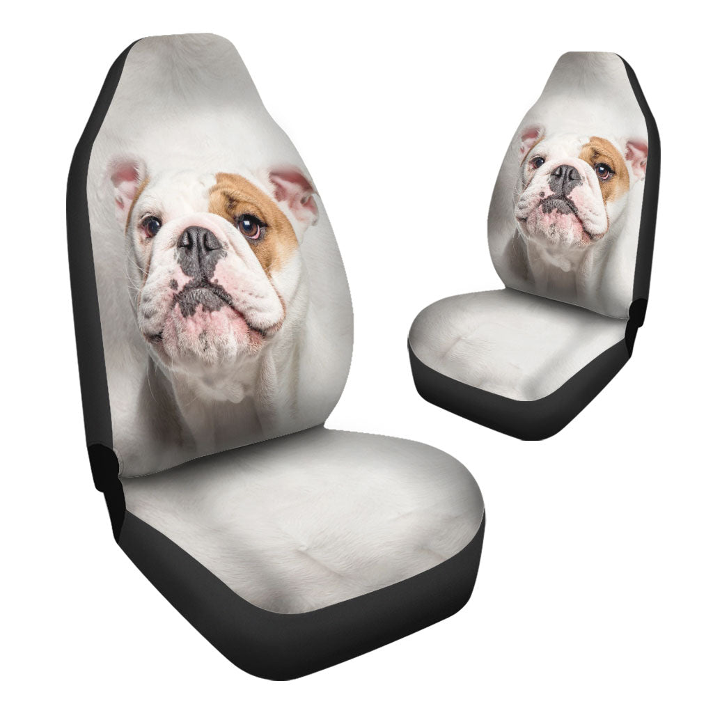 English Bulldog Face Car Seat Covers 120