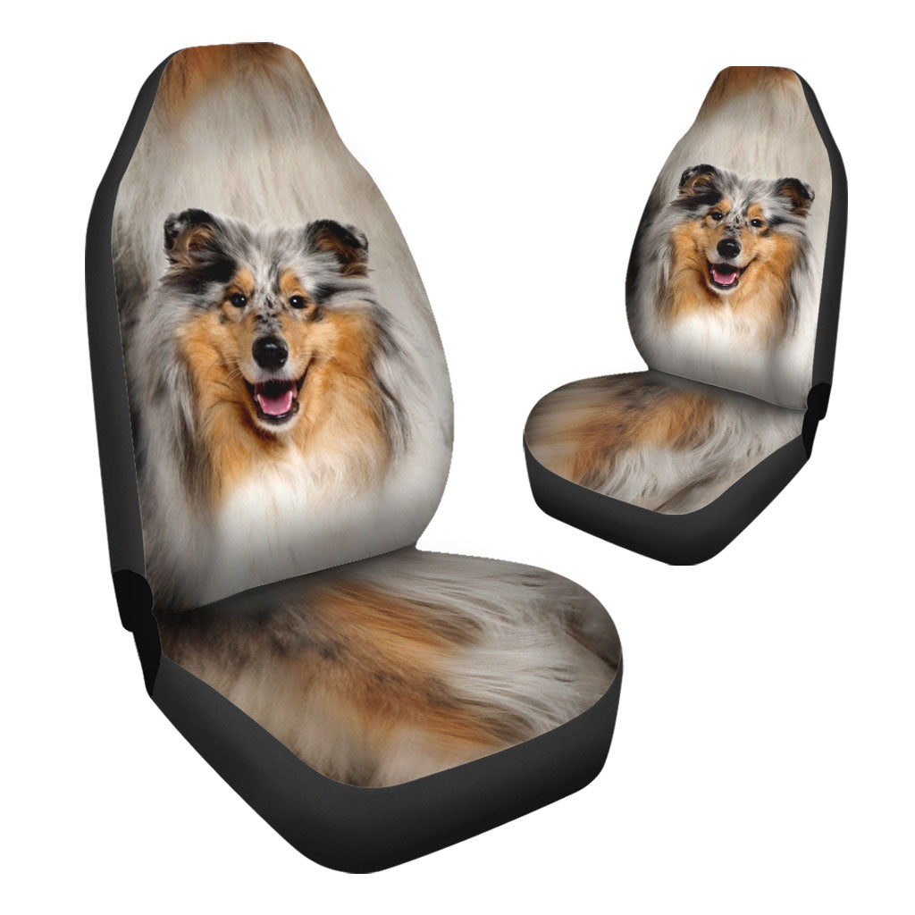 Rough Collie Face Car Seat Covers 120