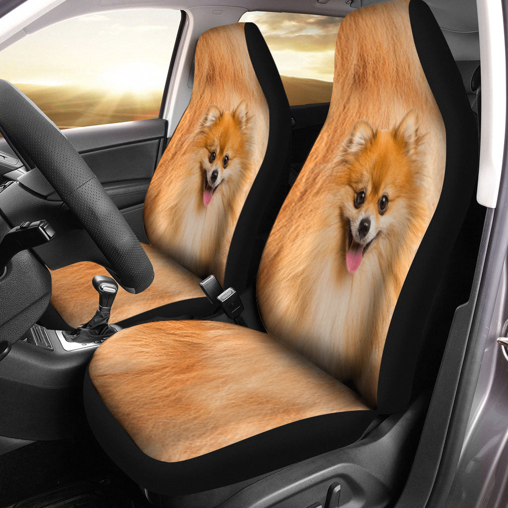 Pomeranian Face Car Seat Covers 120