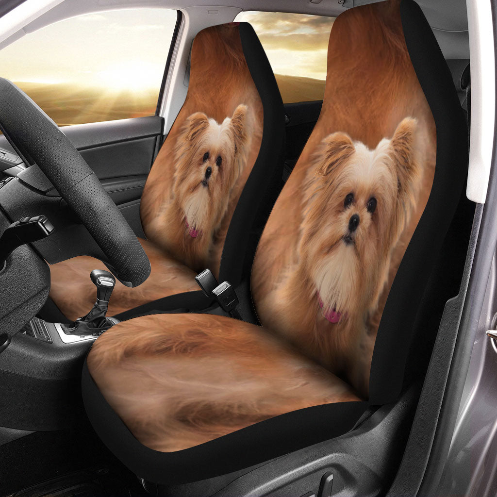 Yorkie Pom Face Car Seat Covers 120