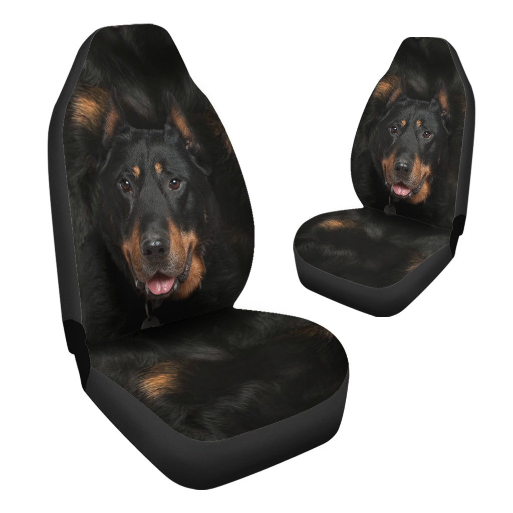 Beauceron Cropped Ears Face Car Seat Covers 120