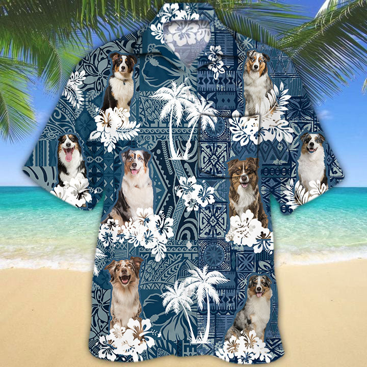 Australian Shepherd Hawaiian Shirt With Pocket TD01