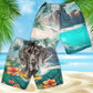 German Shorthaired Pointer - 3D Men's Beach Short