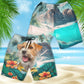 Jack Russell Terrier - 3D Men's Beach Short