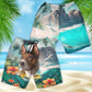 Rat Terrier - 3D Men's Beach Short
