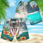 Swedish Vallhund - 3D Men's Beach Short