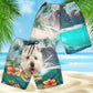 West Highland White Terrier - 3D Men's Beach Short