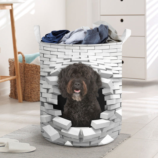 Barbet - In The Hole Of Wall Pattern Laundry Basket