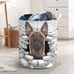 Belgain Malinois - In The Hole Of Wall Pattern Laundry Basket